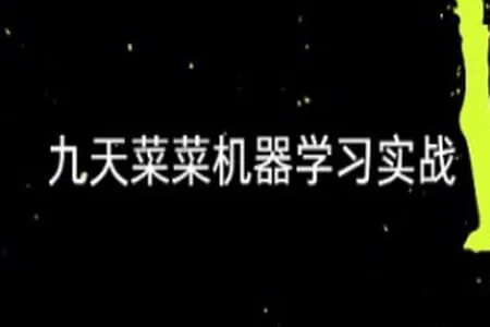 九天菜菜-机器学习实战